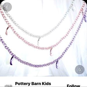 Pottery Barn Kids pink crystal bead garland
